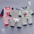 Baby Piece Jumpsuits Cotton Long Sleeve Tops for Daily Out Wearing Blue stripes  striped blue with bunny  66