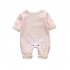 Baby Piece Jumpsuits Cotton Long Sleeve Tops for Daily Out Wearing Pink stripes   Sakura Pink with bunny  66