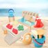Baby Puzzle Play House Sand Play Tool Children Soft Rubber Beach Suit Outdoor Water Sand Dredging Toy 14 piece soft beach