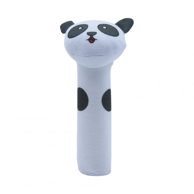 Baby Rattle Cute Cartoon Animal BB Stick Hand Bell Rattle Soft Toddler Plush Toys for 0-3 Years Kids panda
