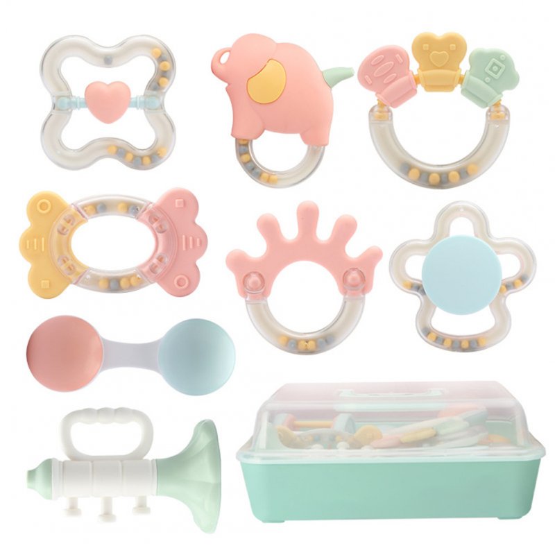 Wholesale Baby Rattles Set Teething Play Toys Development Educational Musical Gift Set 8pcs/set