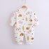 Baby Romper Infant Cotton Long Sleeves Cute Printing Breathable Jumpsuit For 0 1 Years Old Boys Girls Little animal 6 9M 73CM