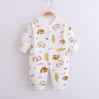 Baby Romper Infant Cotton Long Sleeves Cute Printing Breathable Jumpsuit For 0-1 Years Old Boys Girls Little animal 6-9M 73CM