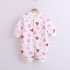 Baby Romper Infant Cotton Long Sleeves Cute Printing Breathable Jumpsuit For 0 1 Years Old Boys Girls colored heart shape 3 6M 66cm