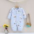 Baby Romper Infant Cotton Long Sleeves Cute Printing Breathable Jumpsuit For 0 1 Years Old Boys Girls colored heart shape 6 9M 73CM