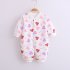 Baby Romper Infant Cotton Long Sleeves Cute Printing Breathable Jumpsuit For 0 1 Years Old Boys Girls colored heart shape 6 9M 73CM