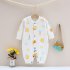 Baby Romper Infant Cotton Long Sleeves Cute Printing Breathable Jumpsuit For 0 1 Years Old Boys Girls colored heart shape 3 6M 66cm