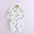 Baby Romper Infant Cotton Long Sleeves Cute Printing Breathable Jumpsuit For 0 1 Years Old Boys Girls Geometry 3 6M 66cm