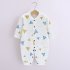 Baby Romper Infant Cotton Long Sleeves Cute Printing Breathable Jumpsuit For 0 1 Years Old Boys Girls Geometry 9 12M 80cm