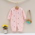 Baby Romper Infant Cotton Long Sleeves Cute Printing Breathable Jumpsuit For 0 1 Years Old Boys Girls white clouds 0 3M 59cm