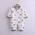 Baby Romper Infant Cotton Long Sleeves Cute Printing Breathable Jumpsuit For 0 1 Years Old Boys Girls white heart shape 9 12M 80cm