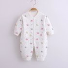 Baby Romper Infant Cotton Long Sleeves Cute Printing Breathable Jumpsuit For 0-1 Years Old Boys Girls pink hedgehog 9-12M 80cm