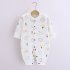 Baby Romper Infant Cotton Long Sleeves Cute Printing Breathable Jumpsuit For 0 1 Years Old Boys Girls pink animals 9 12M 80cm