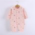 Baby Romper Infant Cotton Long Sleeves Cute Printing Breathable Jumpsuit For 0 1 Years Old Boys Girls pink crown 0 3M 59cm