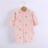 Baby Romper Infant Cotton Long Sleeves Cute Printing Breathable Jumpsuit For 0 1 Years Old Boys Girls pink crown 6 9M 73CM