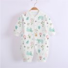 Baby Romper Infant Cotton Long Sleeves Cute Printing Breathable Jumpsuit For 0-1 Years Old Boys Girls flower and bear 0-3M 59cm