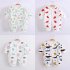 Baby Romper Infant Cotton Long Sleeves Cute Printing Breathable Jumpsuit For 0 1 Years Old Boys Girls flower and bear 3 6M 66cm