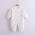 Baby Romper Infant Cotton Long Sleeves Cute Printing Breathable Jumpsuit For 0 1 Years Old Boys Girls blue hedgehog 9 12M 80cm