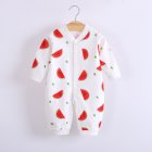 Baby Romper Infant Cotton Long Sleeves Cute Printing Breathable Jumpsuit For 0-1 Years Old Boys Girls watermelon 0-3M 59cm