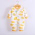 Baby Romper Infant Cotton Long Sleeves Cute Printing Breathable Jumpsuit For 0 1 Years Old Boys Girls yellow lemon 9 12M 80cm