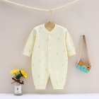 Baby Romper Infant Cotton Long Sleeves Cute Printing Breathable Jumpsuit For 0-1 Years Old Boys Girls yellow lollipop 6-9M 73CM