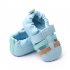 Baby Sandals Soft Sole Anti slip Princess Shoes Pu Leather Low Top Breathable First Walkers Shoes For Boys Girls blue 3 6M sole length 11cm