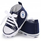 Baby Shoes Soft Sole Fashion Canvas Infant Toddler Sports Leisure Shoes  Dark Blue 12CM