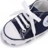 Baby Shoes Soft Sole Fashion Canvas Infant Toddler Sports Leisure Shoes  Dark Blue 12CM