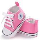 Baby Shoes Soft Sole Fashion Canvas Infant Toddler Sports Leisure Shoes Pink 12CM