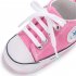 Baby Shoes Soft Sole Fashion Canvas Infant Toddler Sports Leisure Shoes Pink 12CM