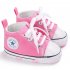 Baby Shoes Soft Sole Fashion Canvas Infant Toddler Sports Leisure Shoes Pink 12CM