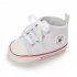 Baby Shoes Soft soled Canvas Multicolor Toddler Shoes for 0 18m Babies P white red strip 11CM bottom length