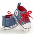 Baby Shoes Soft soled Canvas Multicolor Toddler Shoes for 0 18m Babies Light blue denim 13CM bottom length
