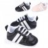 Baby Shoes Spring and Autumn Sports Soft soled Toddler Shoes for 0 18M Babies Black white border 12