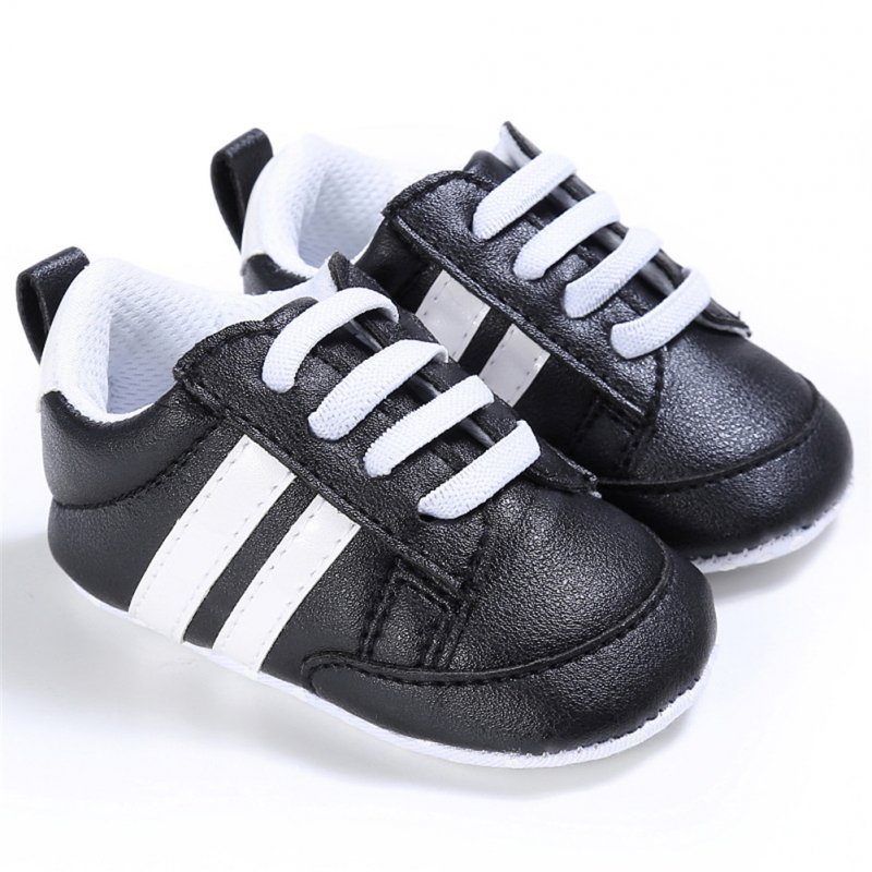Baby Shoes Spring and Autumn Sports Soft-soled Toddler Shoes for 0-18M Babies Black white border_12