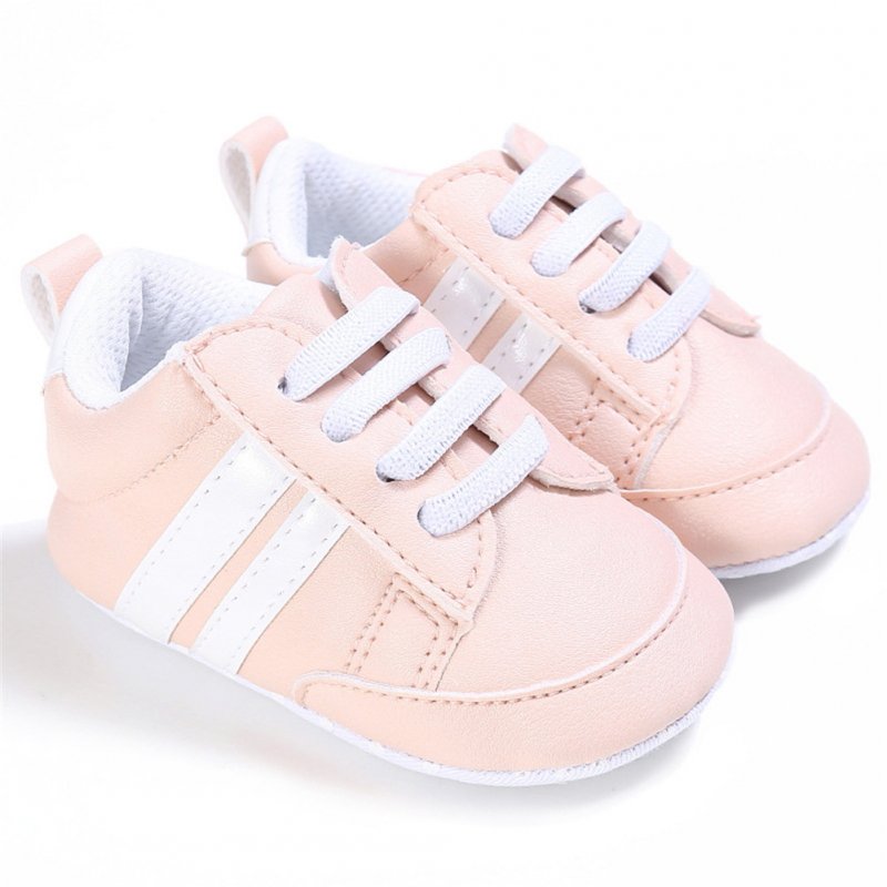 Baby Shoes Spring and Autumn Sports Soft-soled Toddler Shoes for 0-18M Babies Pink white border_11