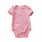 Baby Short Sleeves Bodysuit Sweet Printing Breathable Romper For 0-2 Years Old Boys Girls GBA038 3-6M M/66