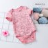 Baby Short Sleeves Bodysuit Sweet Printing Breathable Romper For 0 2 Years Old Boys Girls GBA039 12 18M XL 80