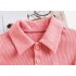 Baby Short Sleeves Romper Trendy Lapel Solid Color Breathable Jumpsuit For 0 3 Years Old Boys Girls gray blue 6 12M 73