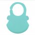 Baby Silicone Bibs Adjustable Washable Waterproof Feeding Aprons For 0 3 Years Old Boys Girls Blue with yellow eyes 21 x 29CM