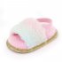Baby Soft Shoes Soft soled Glitter Cloth Bottom Toddler Shoes for 0 1 Year Old Baby Gradient pink 12cm