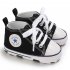 Baby Soft Soled Shoes Canvas Breathable Shoes black 12CM bottom length