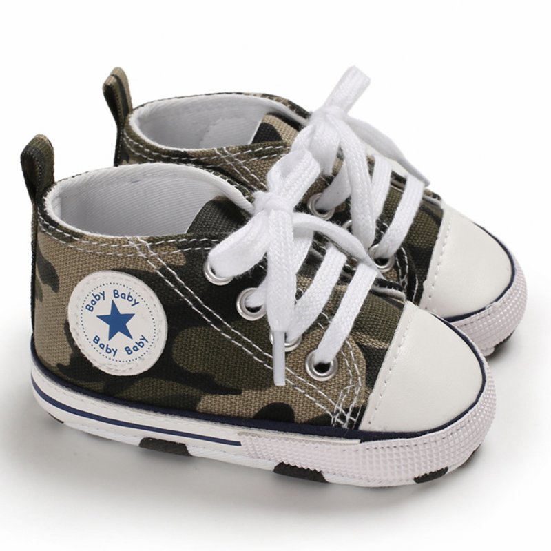 Baby Soft Soled Shoes Canvas Breathable Shoes Camouflage_13CM bottom length