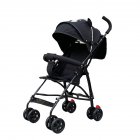 Baby Stroller With Cartoon Pattren Multi-color Four-wheel Foldable Lightweight Baby Carriage black
