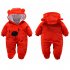Baby Unisex Cute Cartoon Jumpsuit Thicken Flannel Rompers Warm Hooded Clothes  Pink 3M