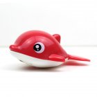 Baby Wind-up Clockwork Playing Toys Cute Cartoon Animal Shape Toy For Kids Dolphin red