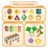 Baby Wooden Toys Multi functional Fruits Vegetables Shape Sorting Stacking Educational Toys Gifts