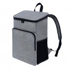 Backpack Cooler, Ice Chest Backpack With Leak-proof Lining, Adjustable Shoulder Straps, Breathable Back Panel, Large Zippered Opening Insulated Backpack grey