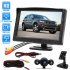 Backup Camera with 5 Inch Monitor Kit Waterproof Night Vision Rear View Camera Wired Back up Camera System Black