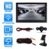 Backup Camera with 5 Inch Monitor Kit Waterproof Night Vision Rear View Camera Wired Back up Camera System Black